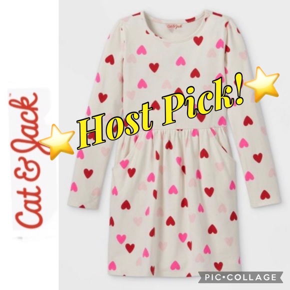 Cat & Jack Other - Multi-Heart Girl’s Dress, Red/Pink Hearts, Cat & Jack size 2T